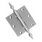 Embassy 3-1/2 x 3-1/2 Solid Brass Hinge, Satin Nickel Finish with Urn Tips 3535BBUS15U-1 - alternate 1